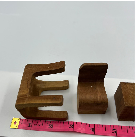 Vintage Set Wooden Hand Made Miniature Doll House Table 3 Chairs Primitive - Picture 10 of 11